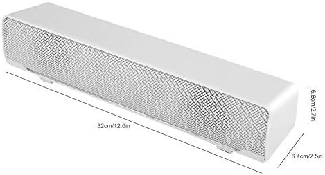 Speaker Mini Speaker USB Speaker PC Stereo Lightweight Wired LED Soundbar Speaker Soundbar Soundbox 3.5mm Audio Jack Compatible with PC Computer Tablet TV for Office Home Home Theater