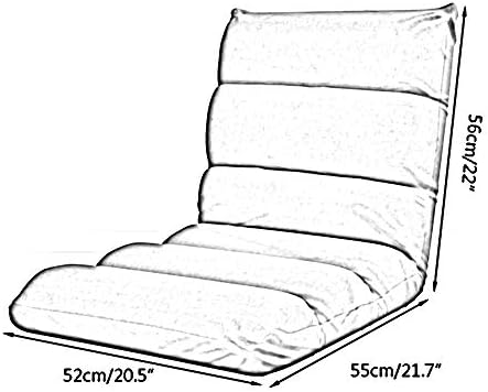 BTZHY Floor Chair Floor Chair Lazy Sofa Removable and Washable Foldable Meditation Chair with Backrest 5 Gears Freely Adjustable Single-Story Chair for Balcony Bedroom (Color : Gray)