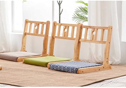 BTZHY Floor Chair Japanese Floor Chair Portable Folding Meditation Floor Chair Legless Lazy Chair Made of Solid Wood with Tatami Floor Chair with Backrest for Meditation