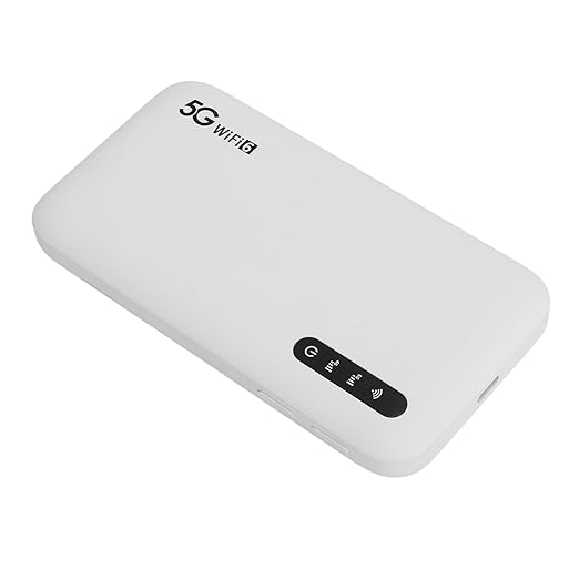 5G 6 Mobile Hotspot High Speed Support 16 Devices 6100mAh Portable Hotspot Router with SIM Card Slot for Phone Tablet