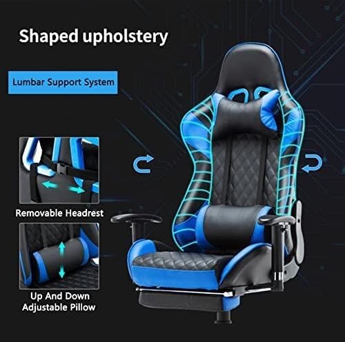 Ergonomic Gaming Chair High-Back Reclining Computer Chair with Footrest Adjustable Lumbar &amp Armrests 350lbs Support