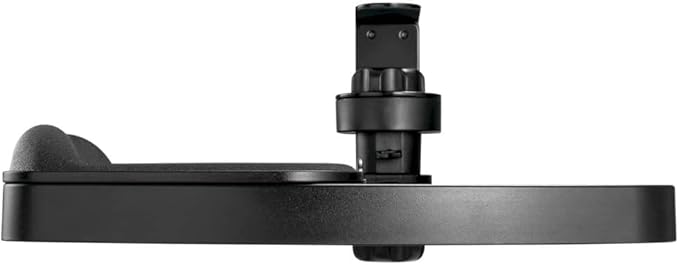 TRIPP LITE Under Desk Storage Tray Clamp-on Storage Tray w Mouse Pad Wrist Rest - Office Desk Organizer 360 Swivel 5-Year Warranty (DMUDSC)