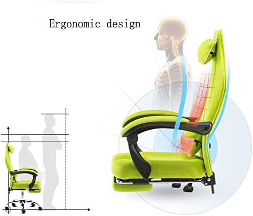 Chair Gaming Chair Ergonomic Mesh Chair Office Chair Computer Chair Lift Swivel Chair Office Chair Backrest Game Chair (Color : Green)