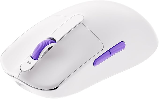 Akko Dash Max Wireless Gaming Mouse 8K Polling Rate with PAW3395 Sensor 26000 DPI 41g Ultra Lightweight Akko Custom Optical Switches BT/2.4G/Wired Symmetrical Computer Mouse White
