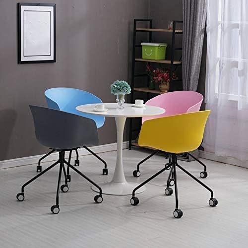Gaming Chair Case for Dining Chair Study Chair Fabric Balcony Leisure Backrest Handrail Metal for Negotiations (Color : Black)