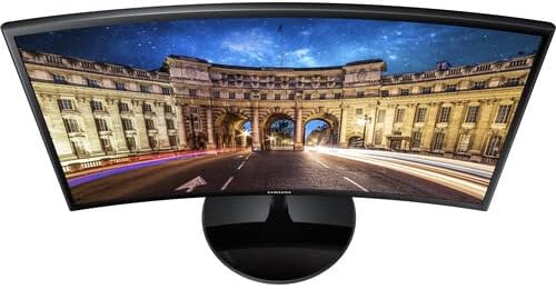 SAMSUNG 24 Inch Curved Computer Monitor LC24F390FHNXZA LED Screen 60Hz Full HD 1080P Gaming Slim Design for Home and Office use Black Mouse Pad Included