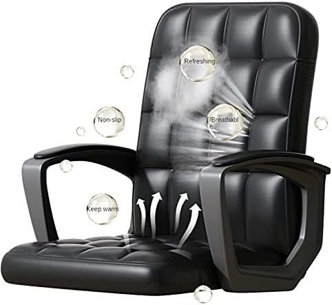 Office Chair Gaming Chair Computer Chair Computer Chair Home Furniture Gaming Chair Office Footrest Modern Simplicity Relaxing Office Chairs PU Fabric Computer Armchair (Color : Black1)