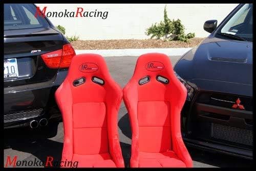 (A Pair) Large Size Single Comfortable Fabric Simulator Cockpit Gaming Chair Racing Seat (Red- A Pair Large)