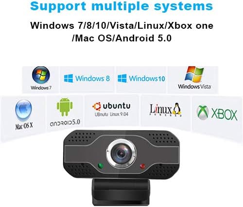 1080P Webcam with MicrophoneWeb Camera for Desktop Laptop Computer USB Plug and Playfor WindowsMac OSLinuxAndriodfor Video StreamingConferenceGamingOnline Classes