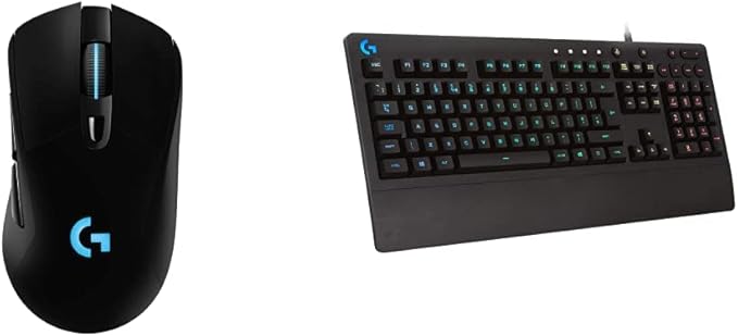 Logitech G703 Lightspeed Wireless Gaming Mouse with Hero 25K Sensor + Logitech G213 Prodigy Gaming Keyboard