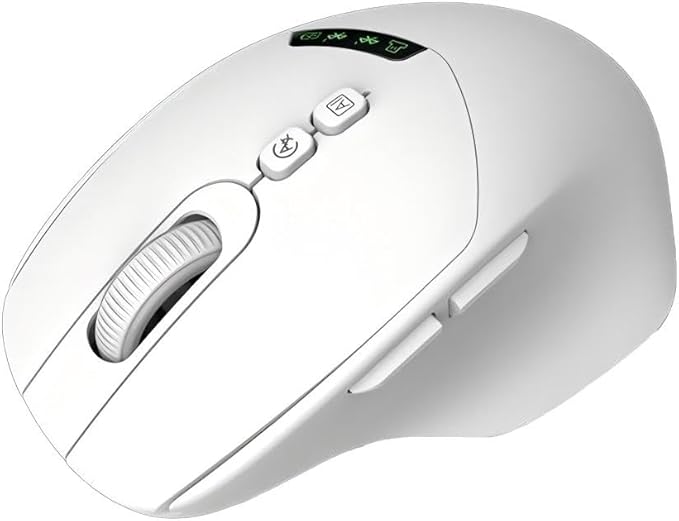 Wireless AI Mouse with ChatGPT | Dual Connection w/h Bluetooth or 2.4G USB Receiver | Voice Typing Real-Time Translation Multi-Device Switching | Ergonomic Computer Mouse for Work &amp Study