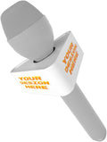 Custom Microphone Logo Box Compatible with RE50/B mic Personalize Omnidirectional Dynamic Microphone Flag (White Triangle)