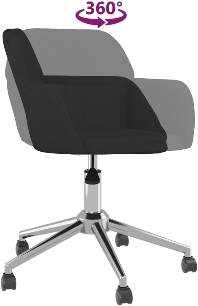 Silla de escritoriocomfortable chairdesk Chair no wheelsSwivel Office Chair Black FabricSuitable for Offices