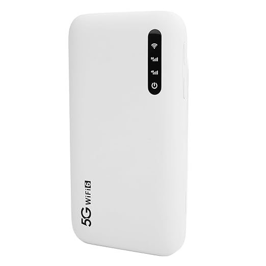 5G 6 Mobile Hotspot High Speed Support 16 Devices 6100mAh Portable Hotspot Router with SIM Card Slot for Phone Tablet