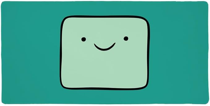 Adventure Time BMO Head Large Gaming Mouse Pad Desk Mat with Stitched Edges Non-Slip Base for Gamer Home and Office 31.5 x 15.7