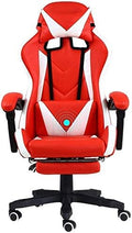 Gaming Chair Computer Chairs Swivel Chair Video Game Chair Elevating Rotary with Footrest Armchair Ergonomics Computer Chair Racing Style with Headrest and Lumbar Suppo(Red White)