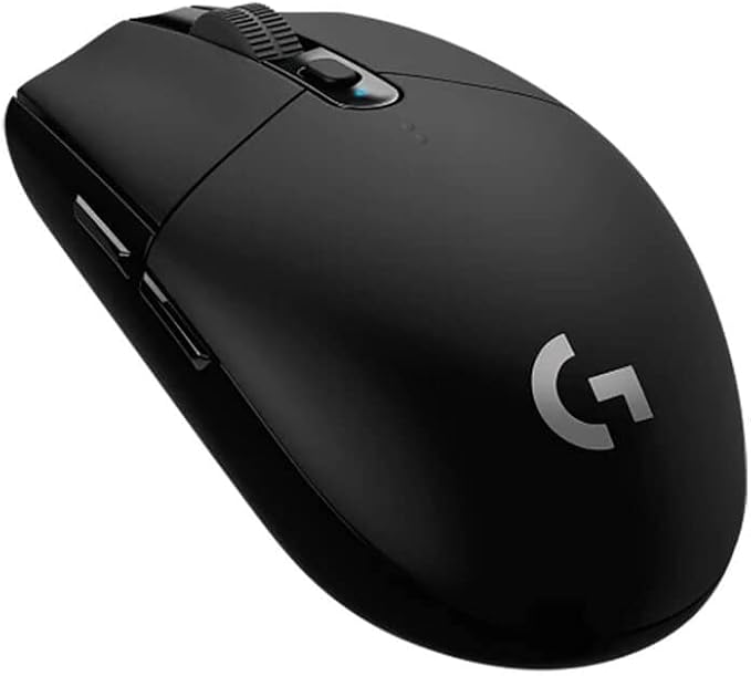 Logitech G305 Lightspeed Wireless Gaming Mouse Hero Sensor 12000 DPI Lightweight 6 Programmable Buttons 250h Battery On-Board Memory Compatible with PC Mac - Black