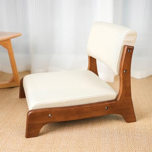 BTZHY Floor Chair Tatami Chair Japanese Style Upholstered Floor Chair Lazy Sofa Accent Meditation Floor Seat for Bay Window Living Room Bedroom