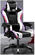 Computer Chair Gaming ChairComputer ChairLeather Office Chair Light Gamer Chair Swivel Gaming Chair Chair (RGB White One Size)