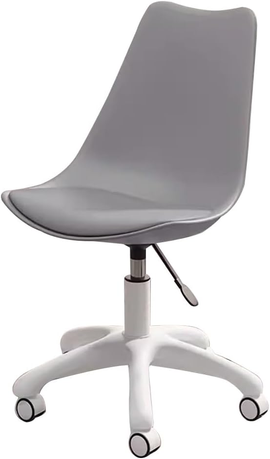 Home Office Desk Chairs Gaming Computer Chair With Wheels Accent Chairs Swivel Makeup Chair Dormitory College Students Study Backrest Chair For Bedroom Living Room Balcony ( Color : Gray A )
