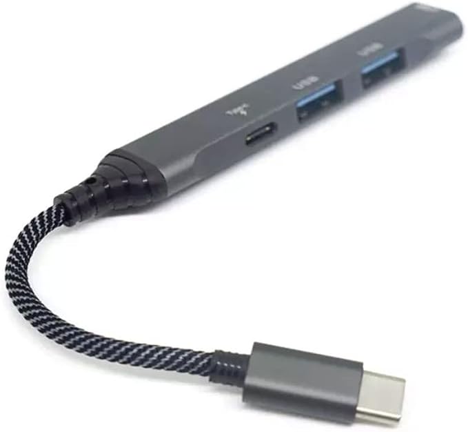 USB C Charger Port 4-in-1 Adapter USB Hub Compatible with Samsung Galaxy A73A54A53A33A23A14A13A03s - USB Splitter Type-C PD Port