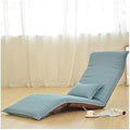ELEFOCUS Adjustable Floor Chair Indoor Chaise Lounge Folding Comfortable Sofa with Padded Cushion for Adults Gaming Chairs(Blau)