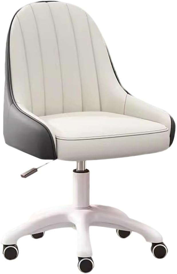 KITCISSL Desk Chair Computer Chair Video Game Chairs for Bedroom Gaming Chair Lift Makeup Chair Accent Chairs Girls Dormitory Swivel Office Chair for Living Room Home Office(Beige B)