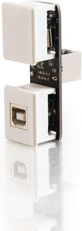 C2G USB Extender Dongle USB 1.1 over Cat5 SuperBooster Extender Keystone Insert Transmitter White Cables to Go 29349