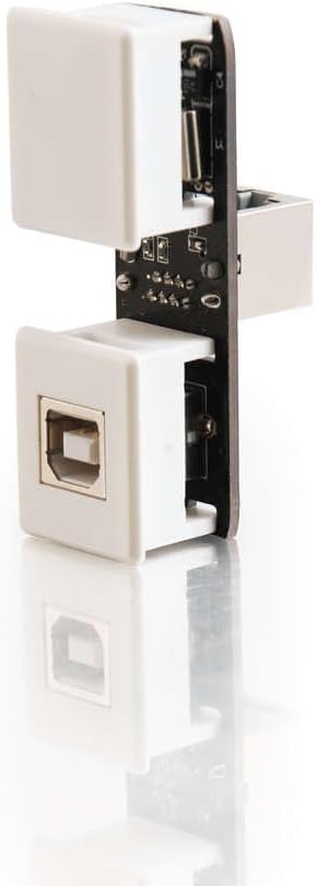 C2G USB Extender Dongle USB 1.1 over Cat5 SuperBooster Extender Keystone Insert Transmitter White Cables to Go 29349