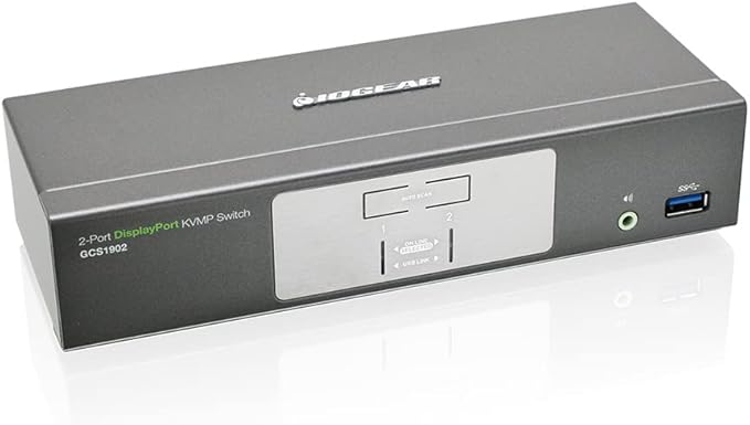 IOGEAR 2-Port 4K UHD DisplayPort KVMP Switch with USB 3.0 Hub (TAA Compliant)