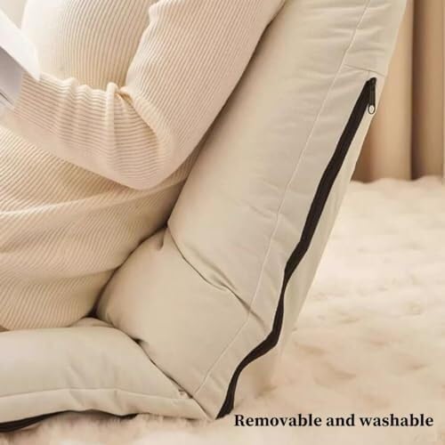 ELEFOCUS Floor Chair with Backrest Foldable Lazy Sofa Meditation Chair Window Chair with 5 Adjustable Positions(/Pink)