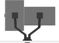 BenQ BDH01 Dual Monitor Arm -Gas Spring Monitor Stand for 2 Screens Up to 35'' &amp 44lbs Heavy Duty Quick Installation No Sagging Top Clamp and Grommet Base Reinforcement Plate VESA 75x75 &amp