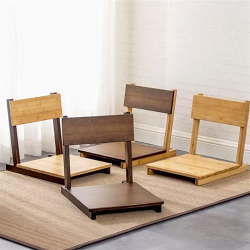 Portable Floor Chair Bedroom Living Room Tatami Chair Wooden Floor Tatami Lazy Chair Single Person Bay Window Chair with Back Support for Video-Gaming Reading Resting (Col