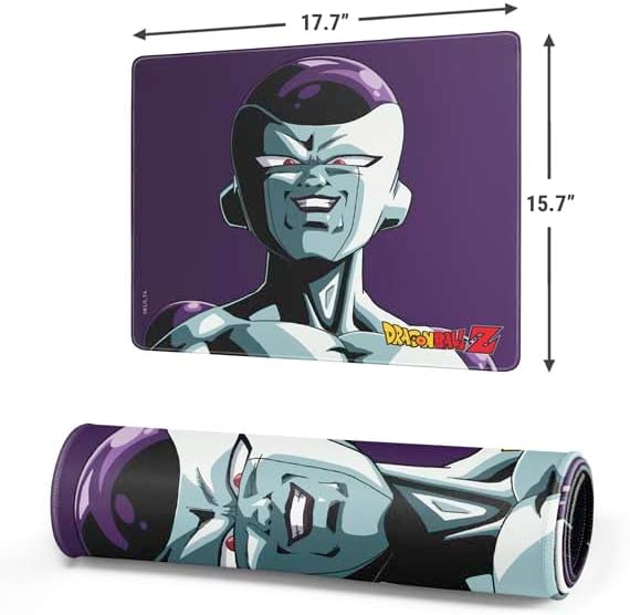 Skinit Medium Gaming Mouse Pad - Officially Licensed Frieza Design with Stitched Edges Waterproof Non-Slip Rubber Base Desk Mat for Keyboard &amp Mouse 17.7 x 15.75 inches