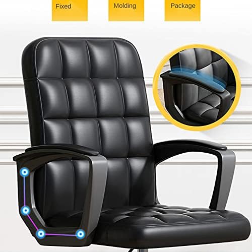 Office Chair Gaming Chair Computer Chair Computer Chair Home Furniture Gaming Chair Office Footrest Modern Simplicity Relaxing Office Chairs PU Fabric Computer Armchair (Color : Black1)