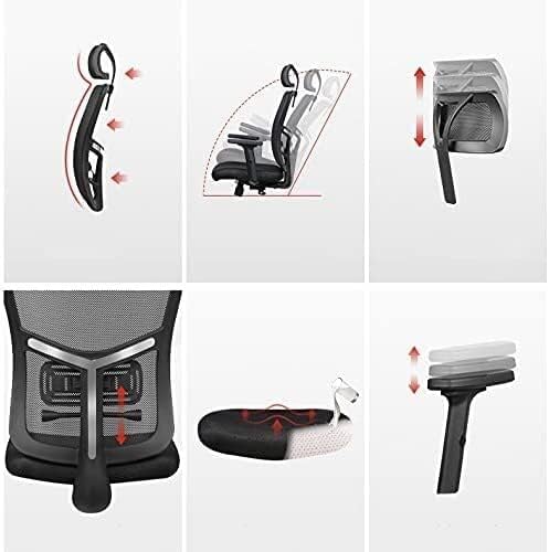 Gaming chair  Office Chair Gaming Chair Desk Chair Office Chair with Breathable Mesh Swivel Computer Recliner Chair Adjustable Arms Lumbar Support Ergonomic for Meeting Computer Chair Home Office Des