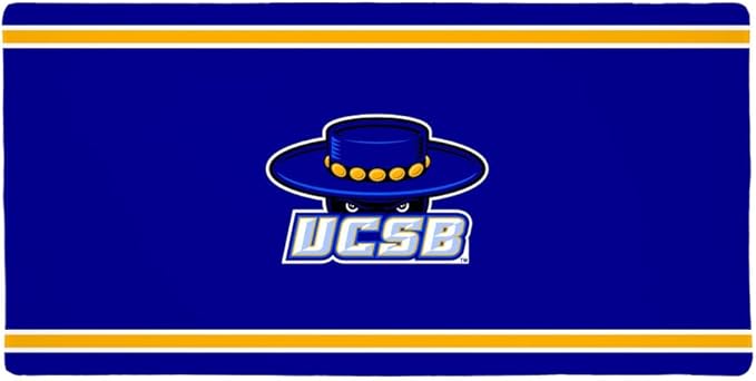 University of California Santa Barbara Gauchos Primary Logo Stripes Large Gaming Mouse Pad Desk Mat with Stitched Edges Non-Slip Base for Gamer Home and Office 31.5 x 15.7