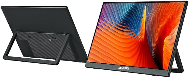 Touch Portable Monitor for Laptop 15.6 Inch Computer Gaming Display Metal Enclosure Mobile Display External Display for Xbox PS4 Phone with Speakers Type-C USB-C HDMI IPS FHD 1080P LED Screen