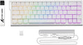 ATTACK SHARK X68PRO HE Rapid Trigger Wireless Keyboard 0.01mm RT Accuracy 8000Hz Wired Gaming Keyboard Adjustable Actuation Snap Tap RGB Backlit Magnetic Switch C01 Coiled Cable -White