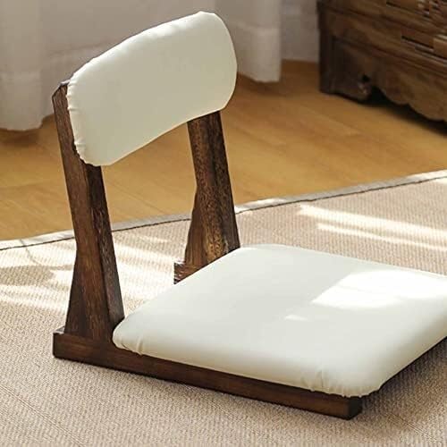 ELEFOCUS Japanese Style Solid Timber backrest Chair Home Tatami seat Comfortable Sofa Japanese Style Solid Timber Floor Chair(Charcoal Burner 3)