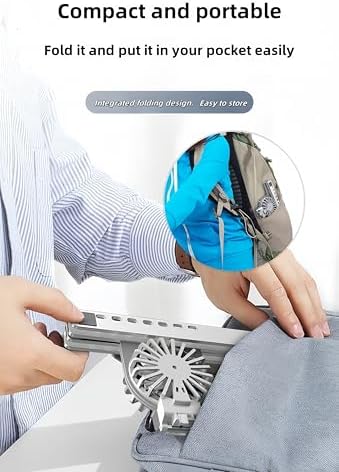 Adjustable Laptop Cooling Stand with 2 Quiet RGB Fans Foldable Ergonomic Design for 10-17” Laptops Aluminum Alloy Perfect for Gaming Office &amp DJ Use