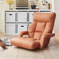 Floor Chair Foldable Floor Chair Lazy Sofa Meditation Chair Window Chair Gaming Floor Chair with Adjustable Armrests Foldable Floor Game Chair Floor Chair for Living Room Bedroom (/Beige)