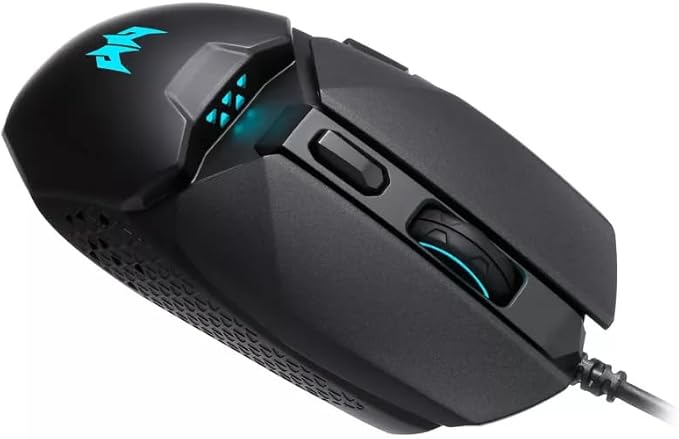 acer Predator Cestus 327 Gaming Mouse with 8000 DPI Sensor 20 Million Click Lifespan 6 Programmable Buttons USB Wired Ergonomic