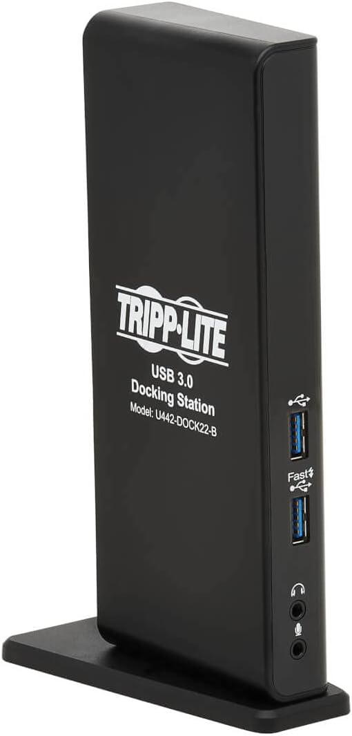 Tripp Lite Double Monitor USB-A/USB-C Dock Universal Laptop Docking Station Hub HD 1080p @ 60 Hz Two HDMI Ports Six USB-A 3.2 Port Hub Gigabit Ethernet Port 1-Year Warranty (U442-DOCK22-B)