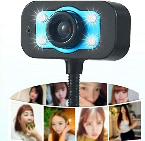 Computer Camera USB HD Webcam 1280 * 1024 USB Driver Free Web Camera with Built-in Noise Reduction Microphone for Laptop Live Broadcast Video (Color : As Show)