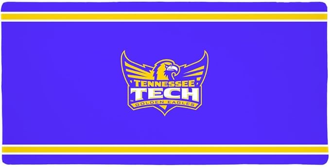 Tennessee Tech Golden Eagles Primary Logo Stripes Large Gaming Mouse Pad Desk Mat with Stitched Edges Non-Slip Base for Gamer Home and Office 31.5 x 15.7