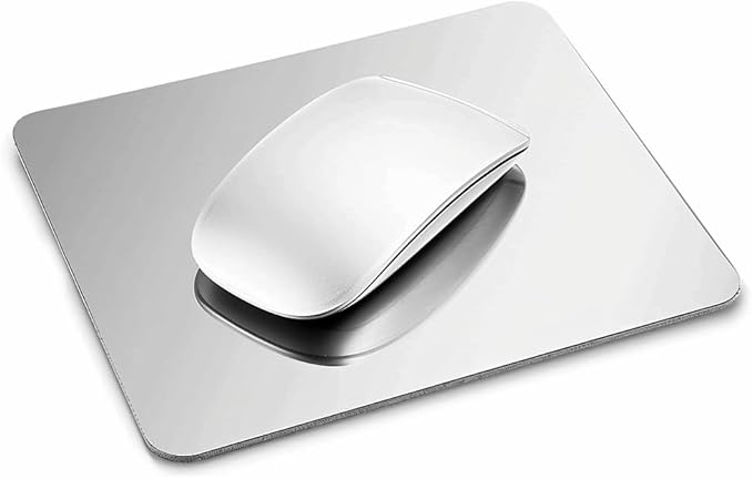 Dual-Sided Metal Mousepad - Large(11.8 x 9.4 inches) Aluminum Mouse Pad with Smooth &amp Textured Surface Easy Clean and Durable