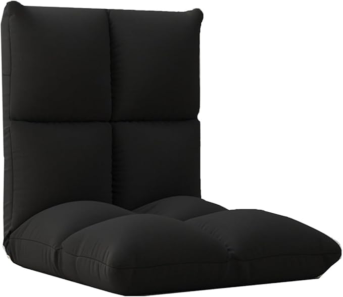 BTZHY Floor Chair Floor Chair with Backrest Foldable 6-Position Lazy Sofa Meditation Chair Window Chair for Adults Floor Chair Gaming Folding Lazy Sofa Chair for Living Room Bedroom(/Gray)