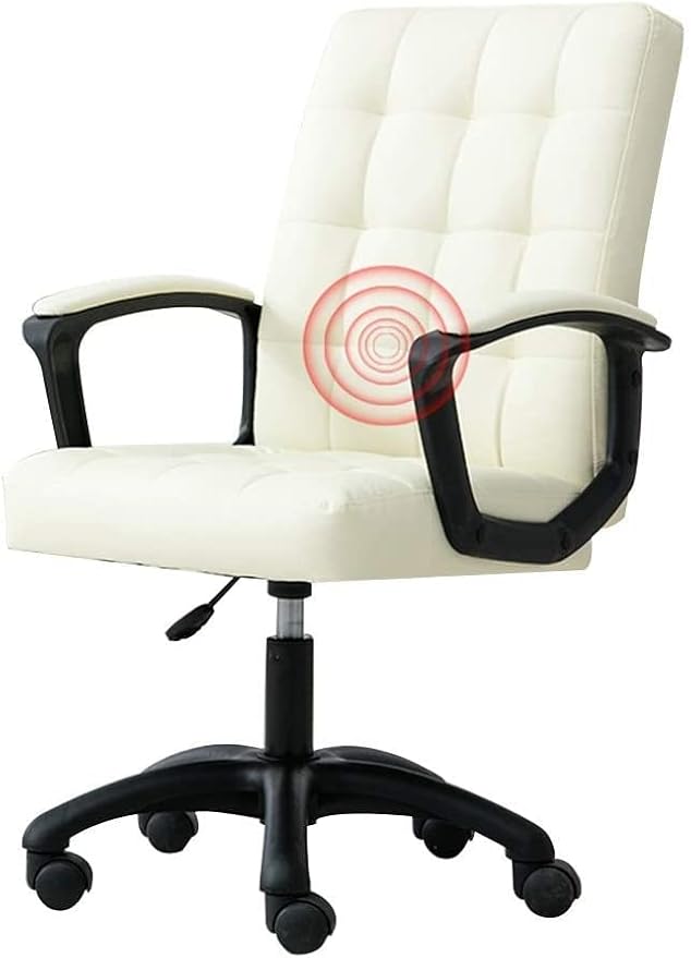 Home Office Chair Executive and Ergonomic Swivel Chair Adjustbale Height Leather Desk Gaming Chair High-Back Office Chair for Study Bedroom Bearing Capacity: 330 Lbs ( Color : Beige  Size : Without m