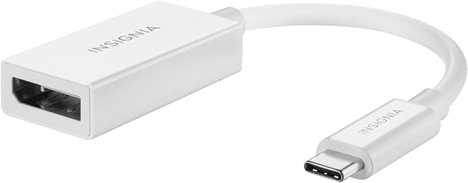 Insignia Multi Port USB Ethernet HDMI Hub Adapter Series Data Transfer &amp Charging for MacBook Chromebook Laptop PC and More (USB-C to Display Port)